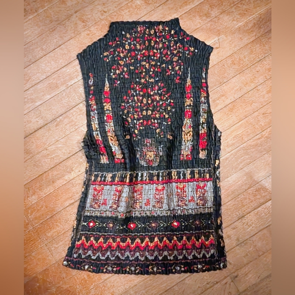 George Black and Red Satin Top
